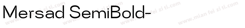 Mersad SemiBold字体转换